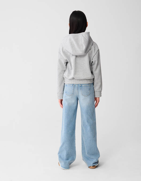 Strass Hoodie Lichtgrijs SHOEBY GIRLS