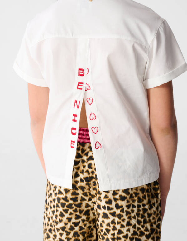 Split Artwork T-shirt Wit SHOEBY GIRLS