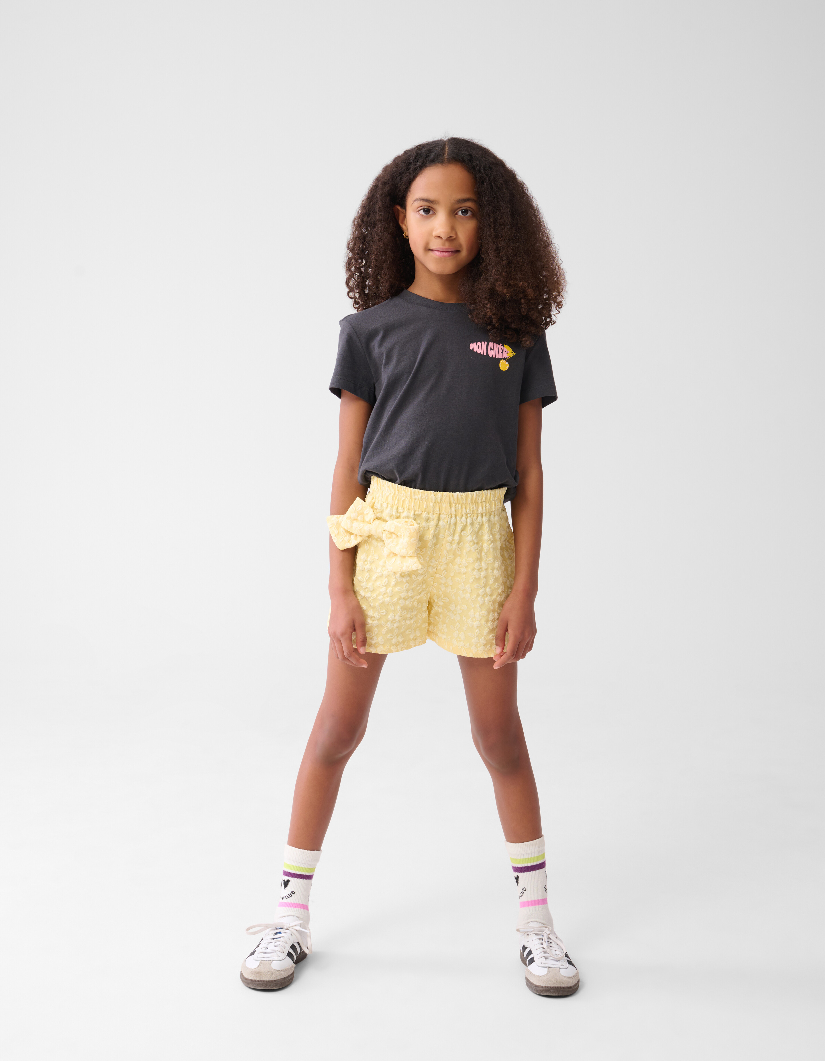 Jacquard Flower Short Lichtgeel SHOEBY GIRLS
