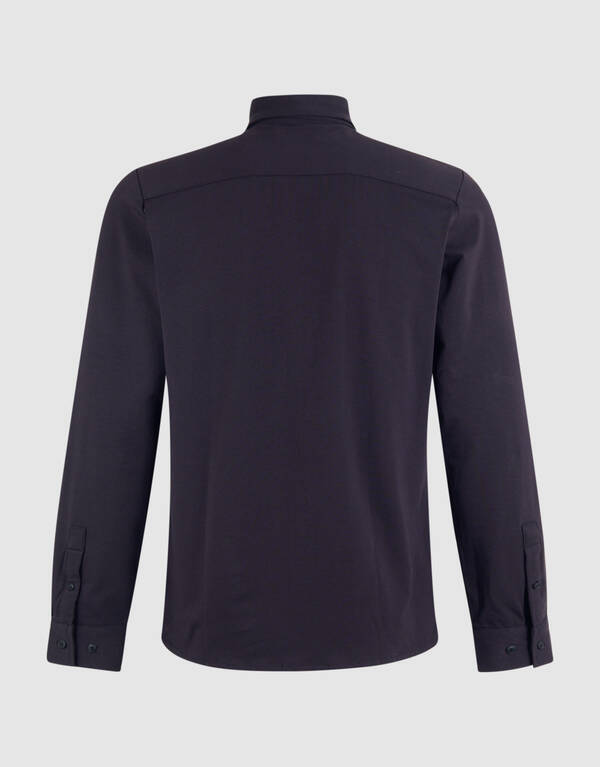 Jersey Overhemd Donkerbruin SHOEBY MEN
