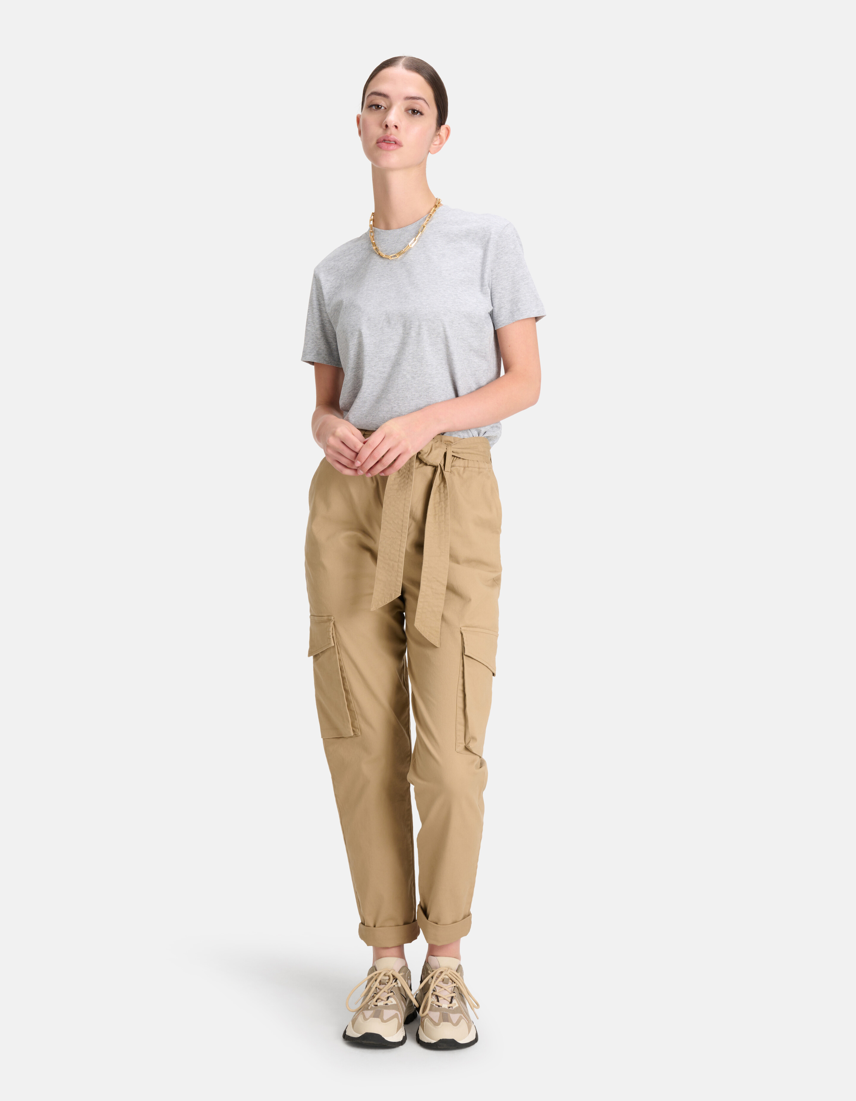 Basis T-shirt Grijs SHOEBY WOMEN