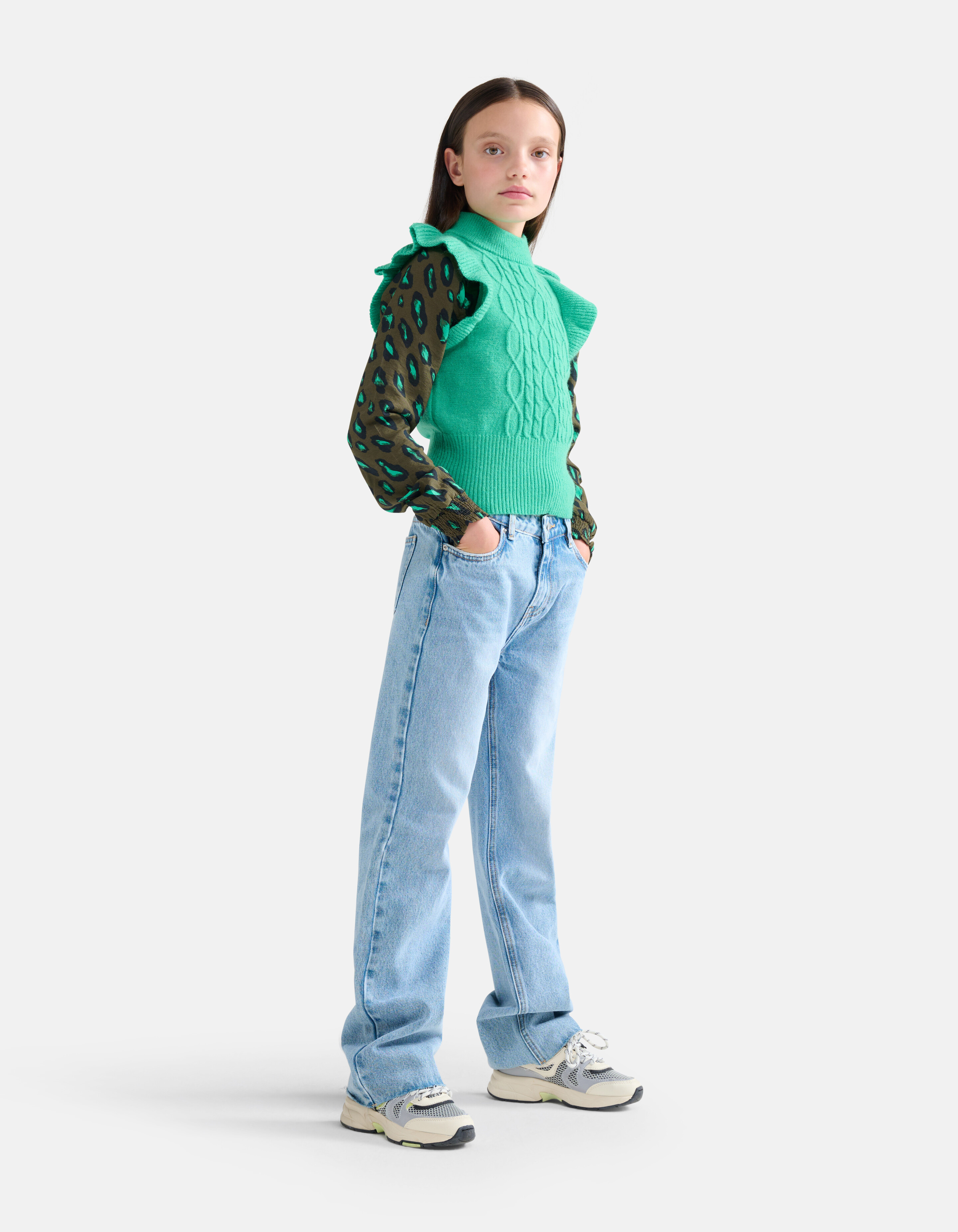 Ruffle Kabel Spencer Lichtgroen SHOEBY GIRLS