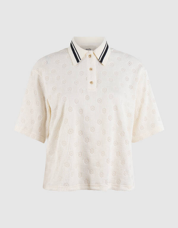 Flower Polo Gebroken Wit SHOEBY WOMEN