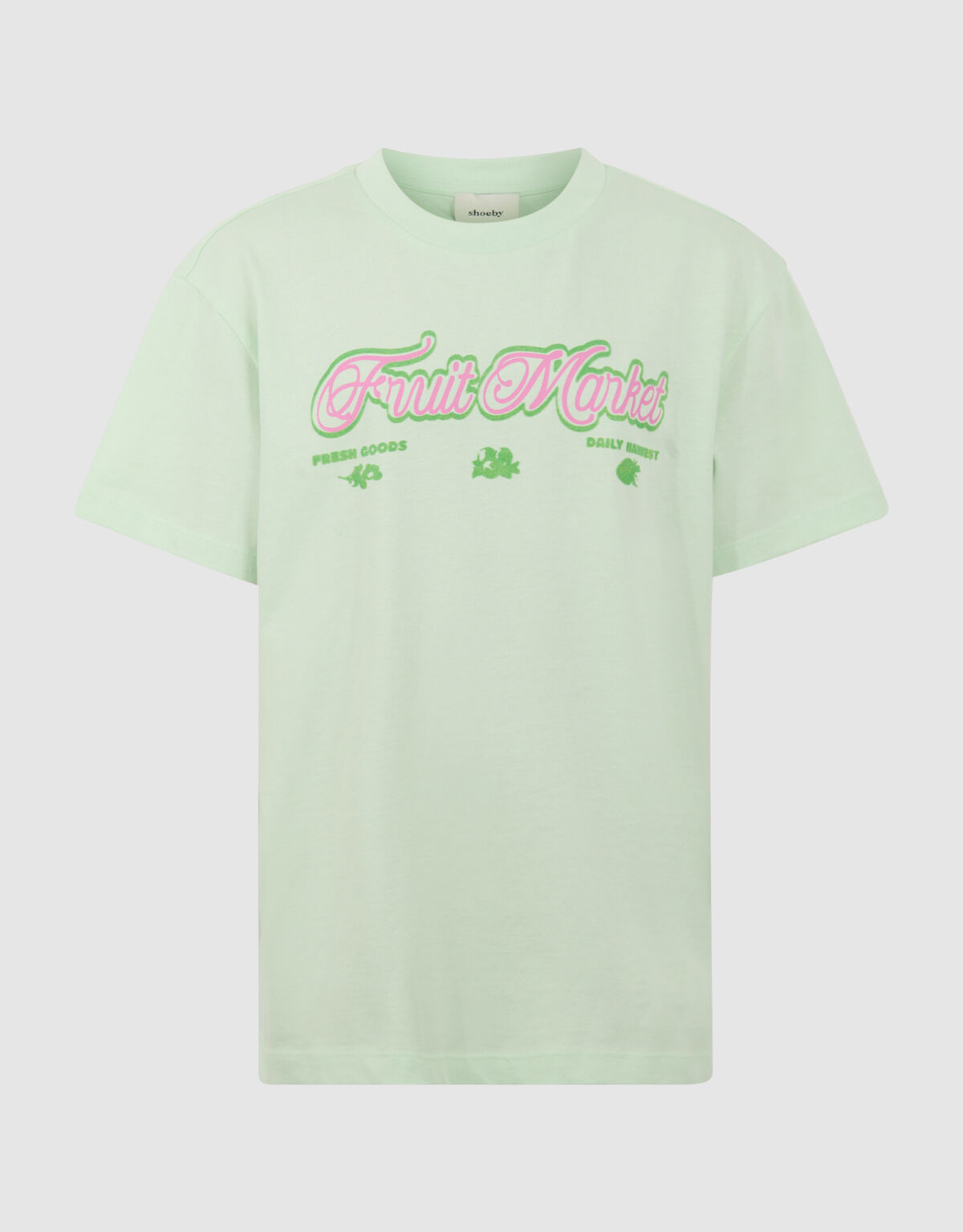 Fruit Market Artwork T-shirt Lichtgroen SHOEBY GIRLS