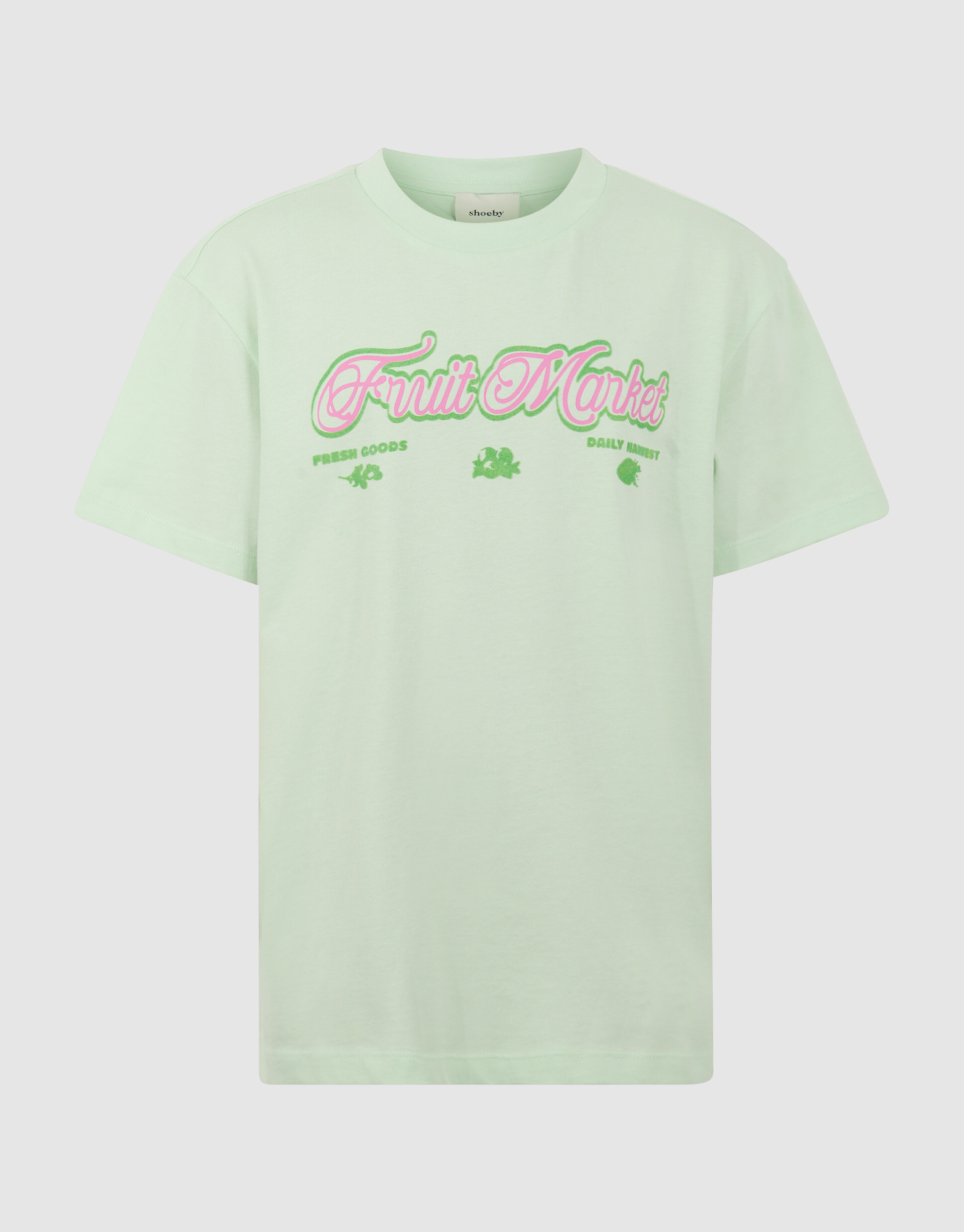 Fruit Market Artwork T-shirt Lichtgroen SHOEBY GIRLS