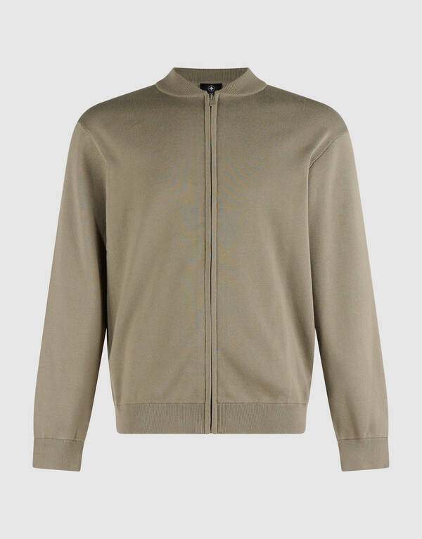 Gebreide Bomber Jack Groen SHOEBY MEN