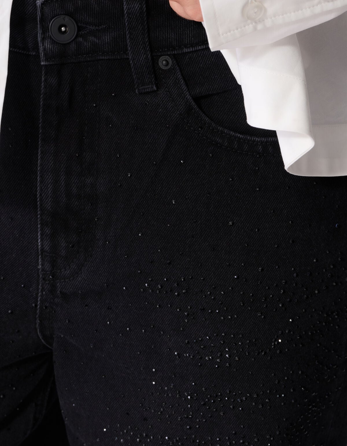 Strass Baggy Fit Jeans Zwart SHOEBY WOMEN