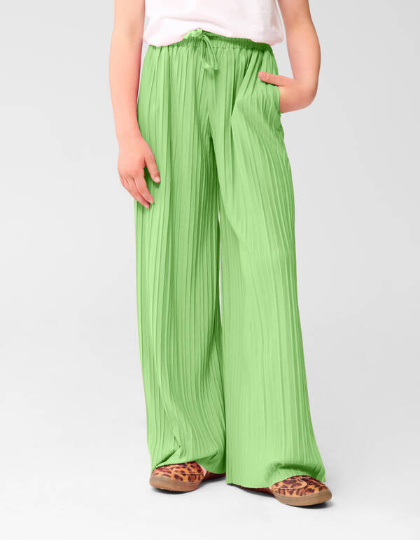 Pliss&eacute; Broek Lichtgroen SHOEBY GIRLS