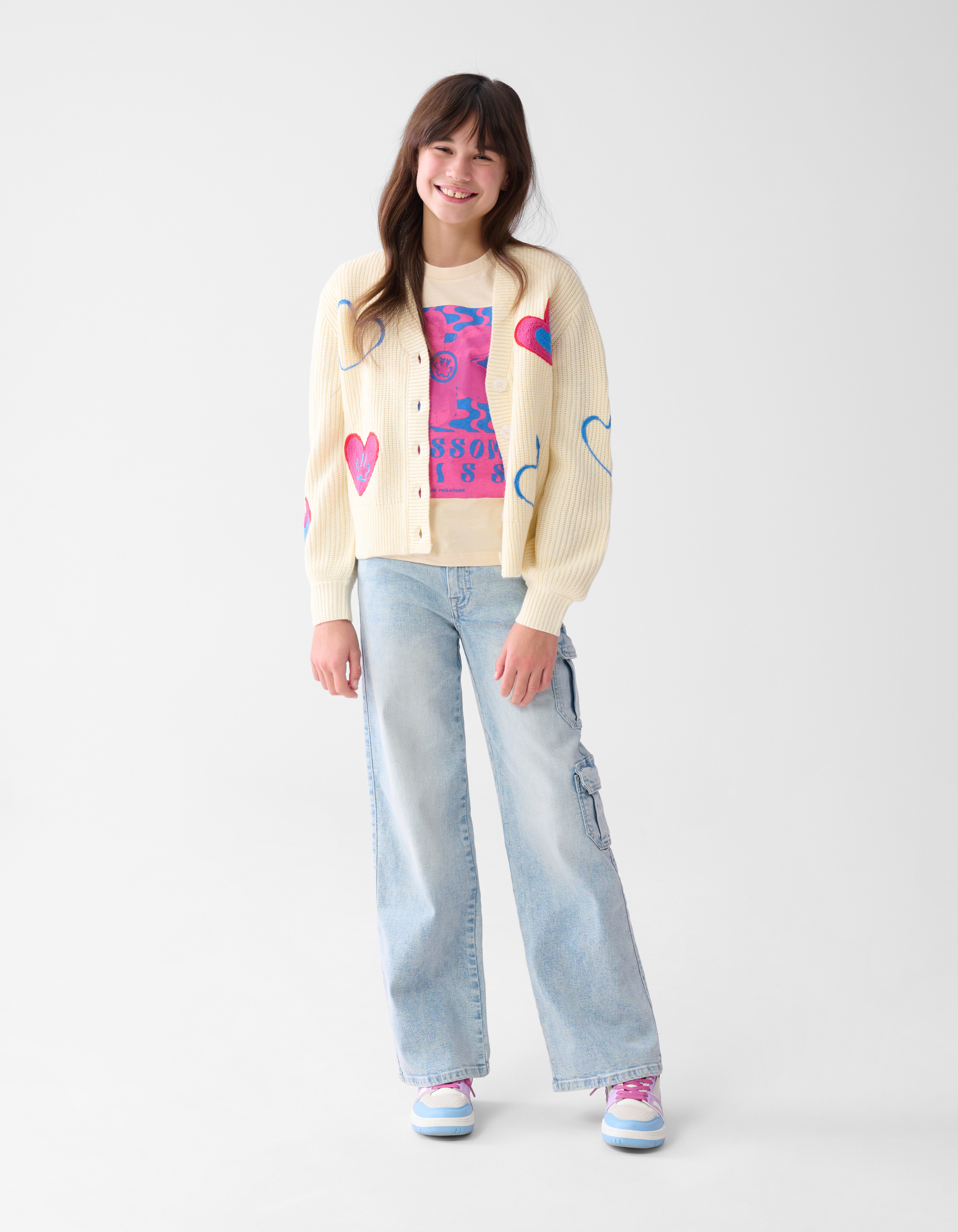 Heart Vest Gebroken Wit SHOEBY GIRLS