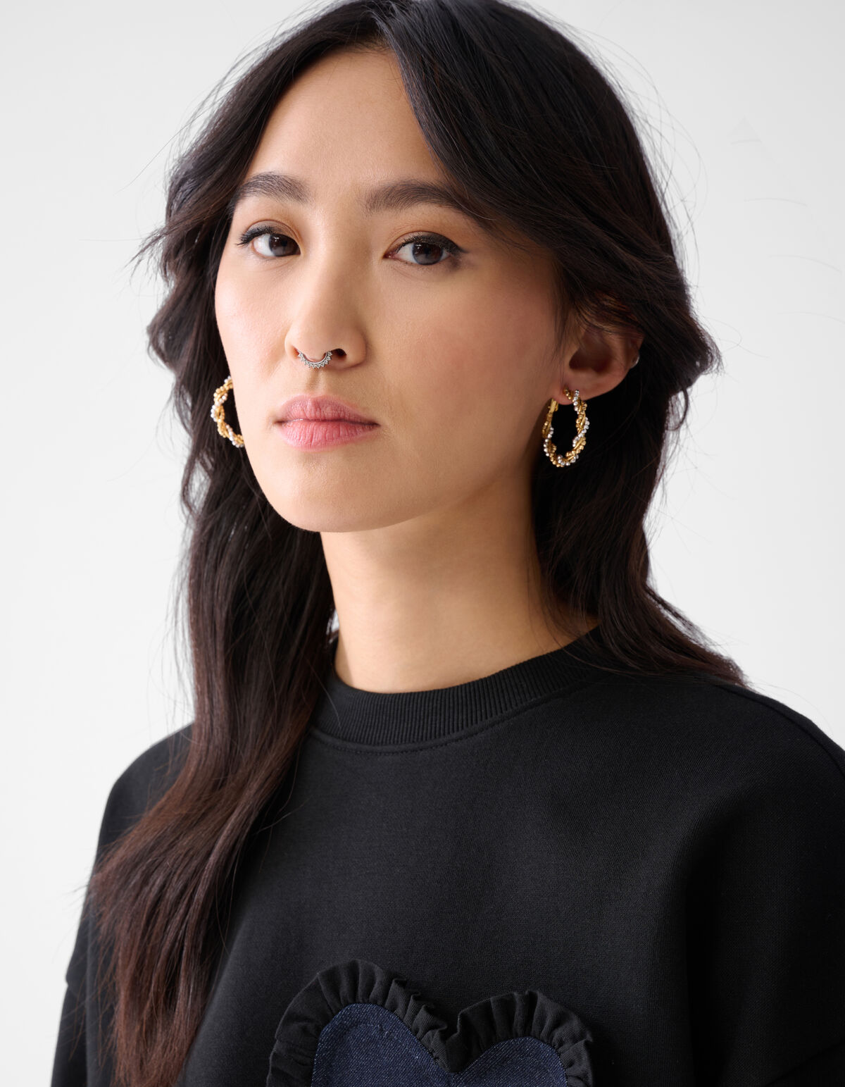 Twisted Beaded Hoop Oorbellen Goud SHOEBY ACCESSOIRES