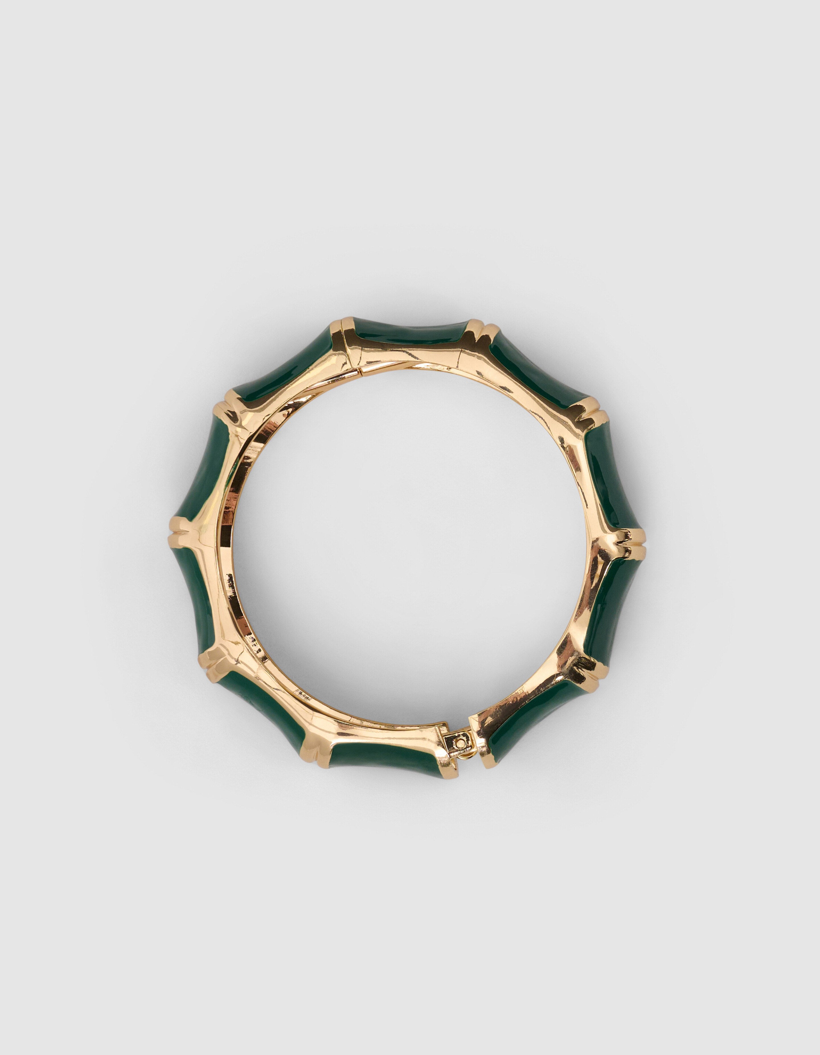 Striped Bangle Donkergroen/Goud SHOEBY ACCESSOIRES