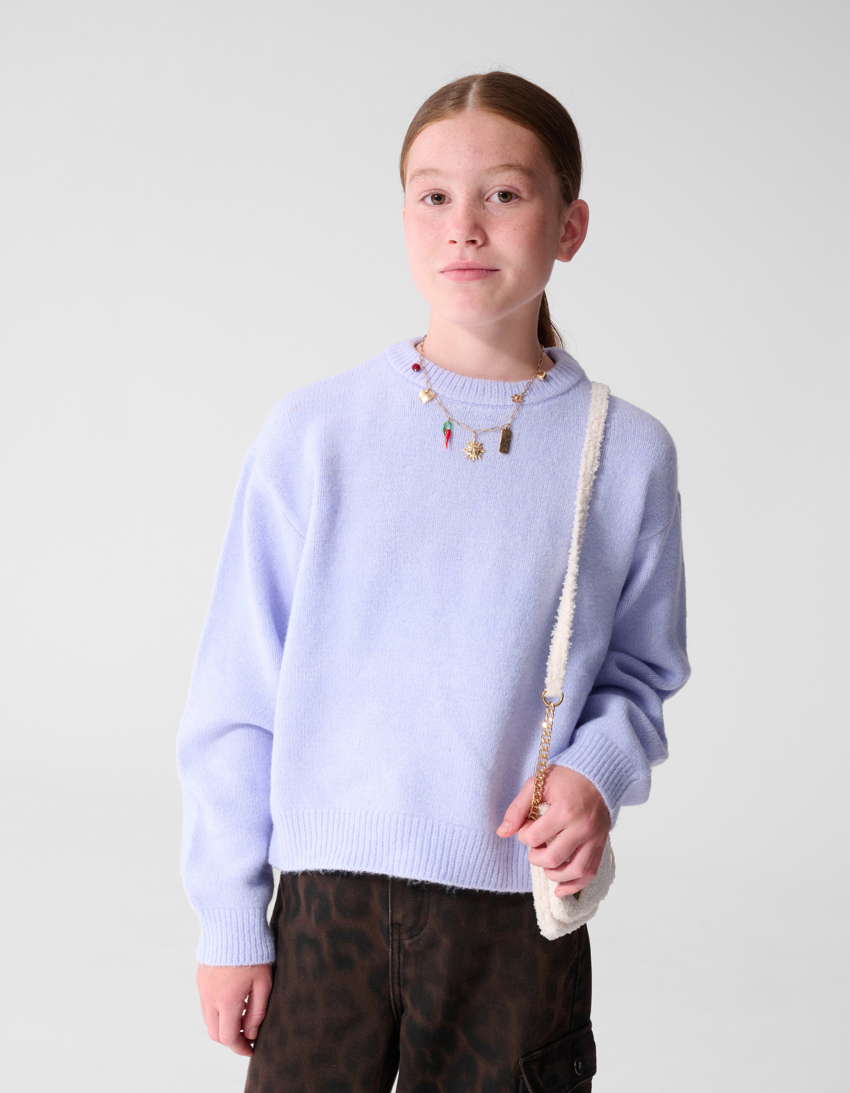 Strik Gebreide Trui Paars SHOEBY GIRLS
