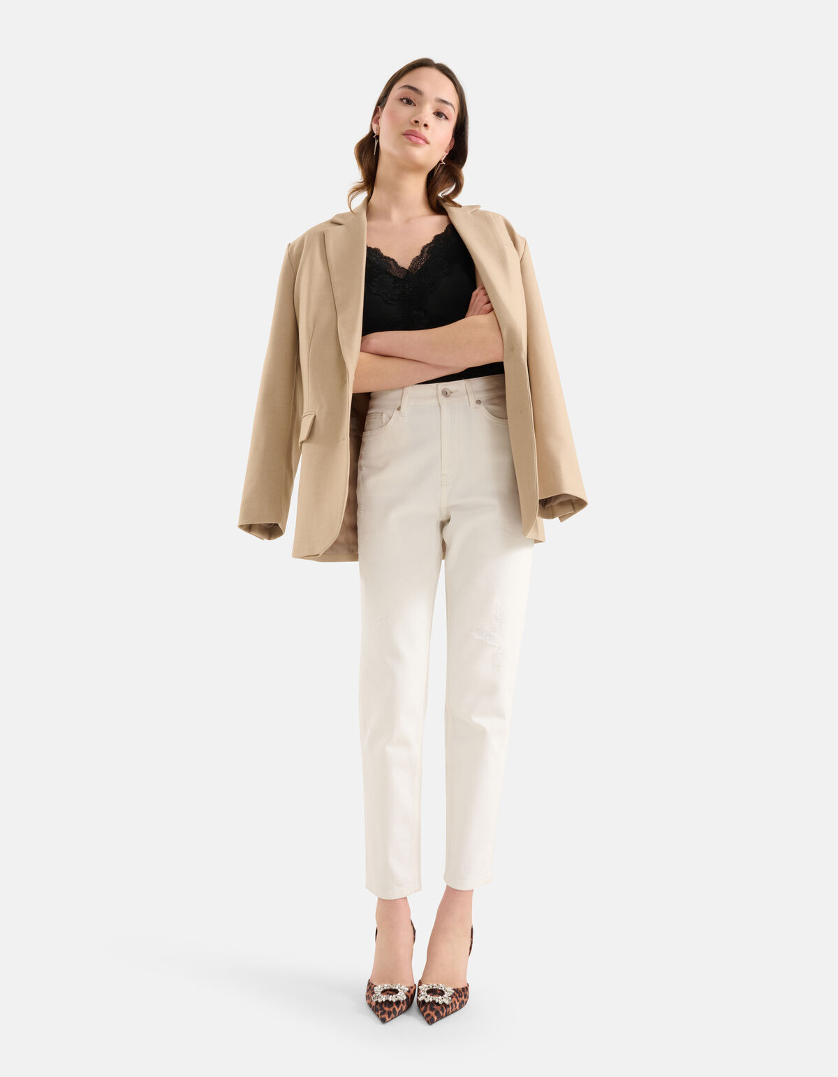 Tapered Fit Jeans Wit L29 SHOEBY WOMEN