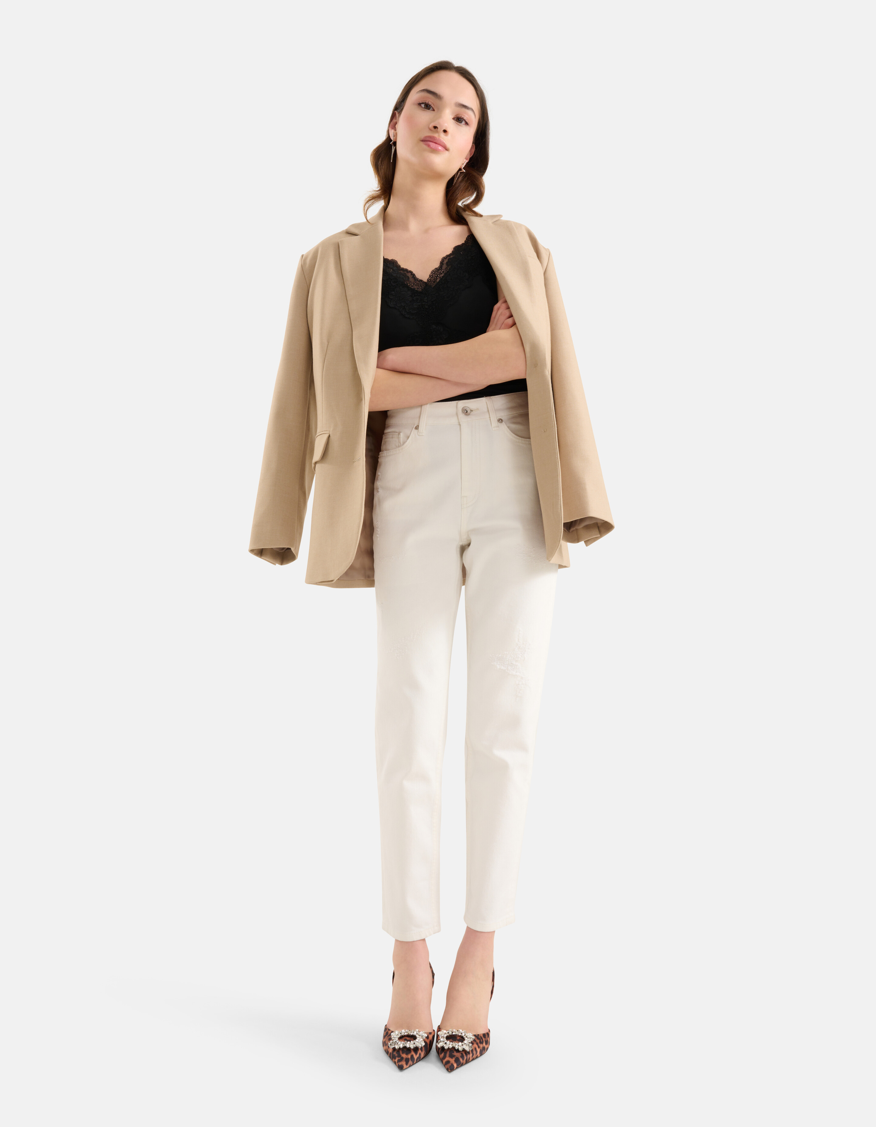 Tapered Fit Jeans Wit L29 SHOEBY WOMEN