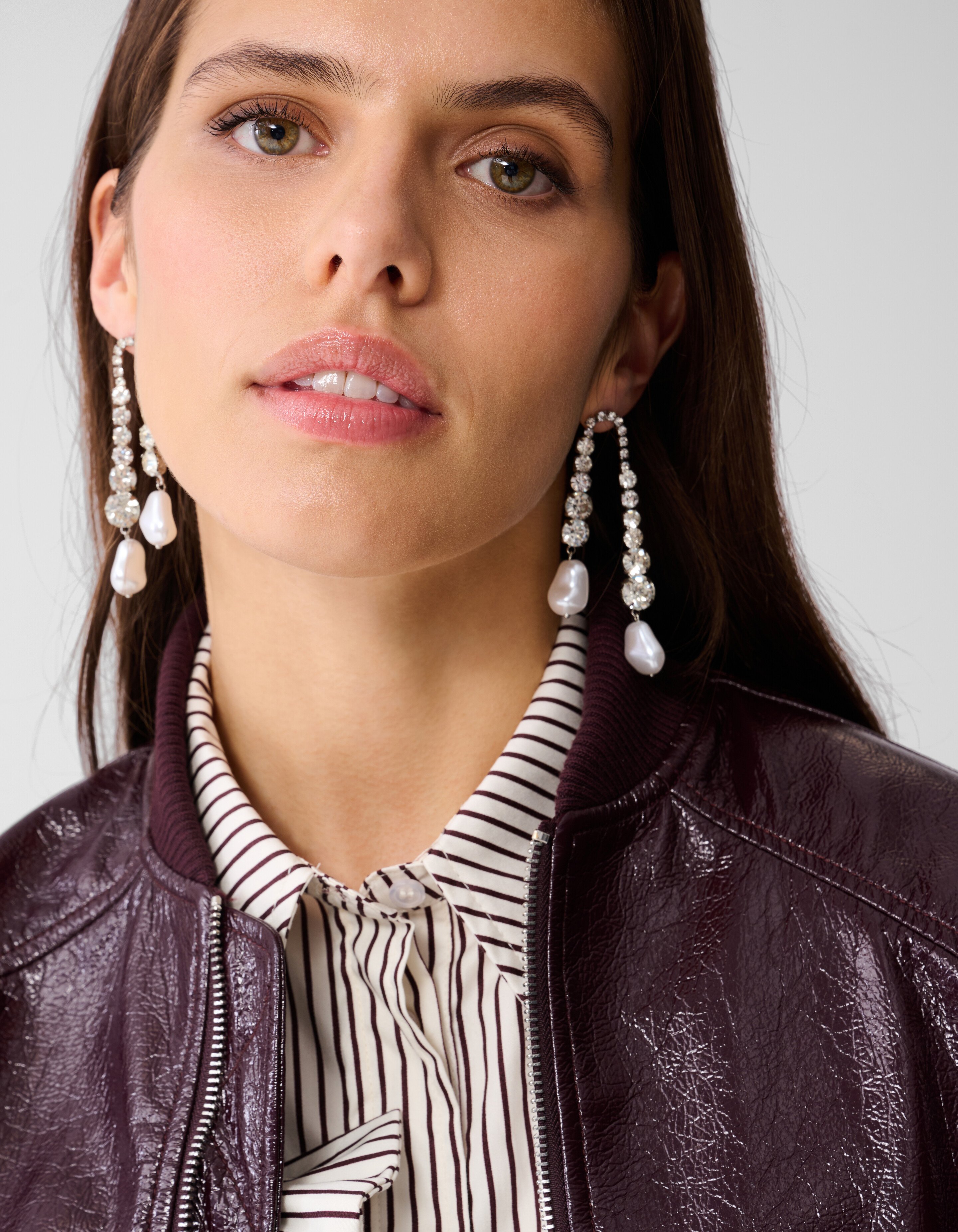 Sporty Lak Jacket Donkerrood SHOEBY WOMEN