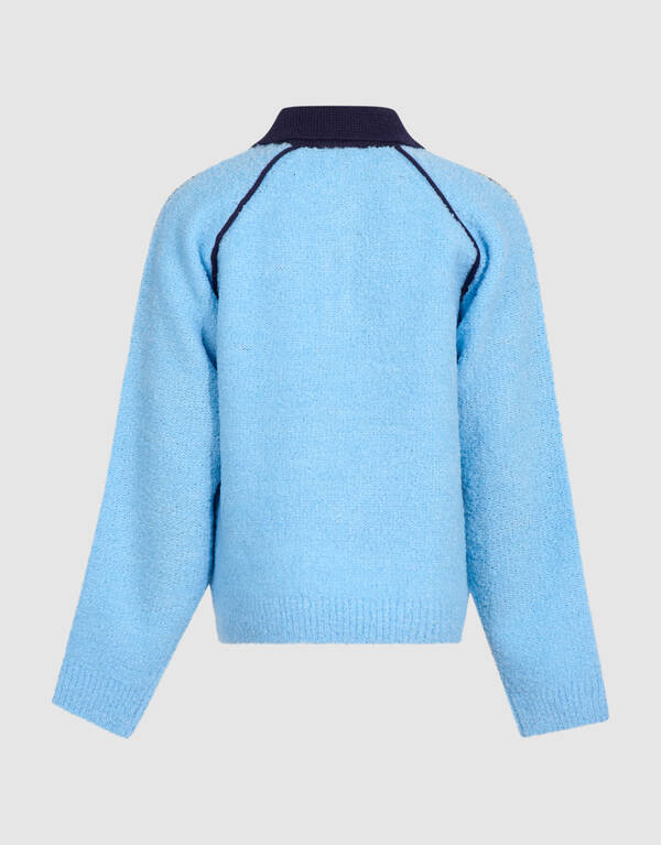 Gebreide Raglan Polo Lichtblauw SHOEBY GIRLS