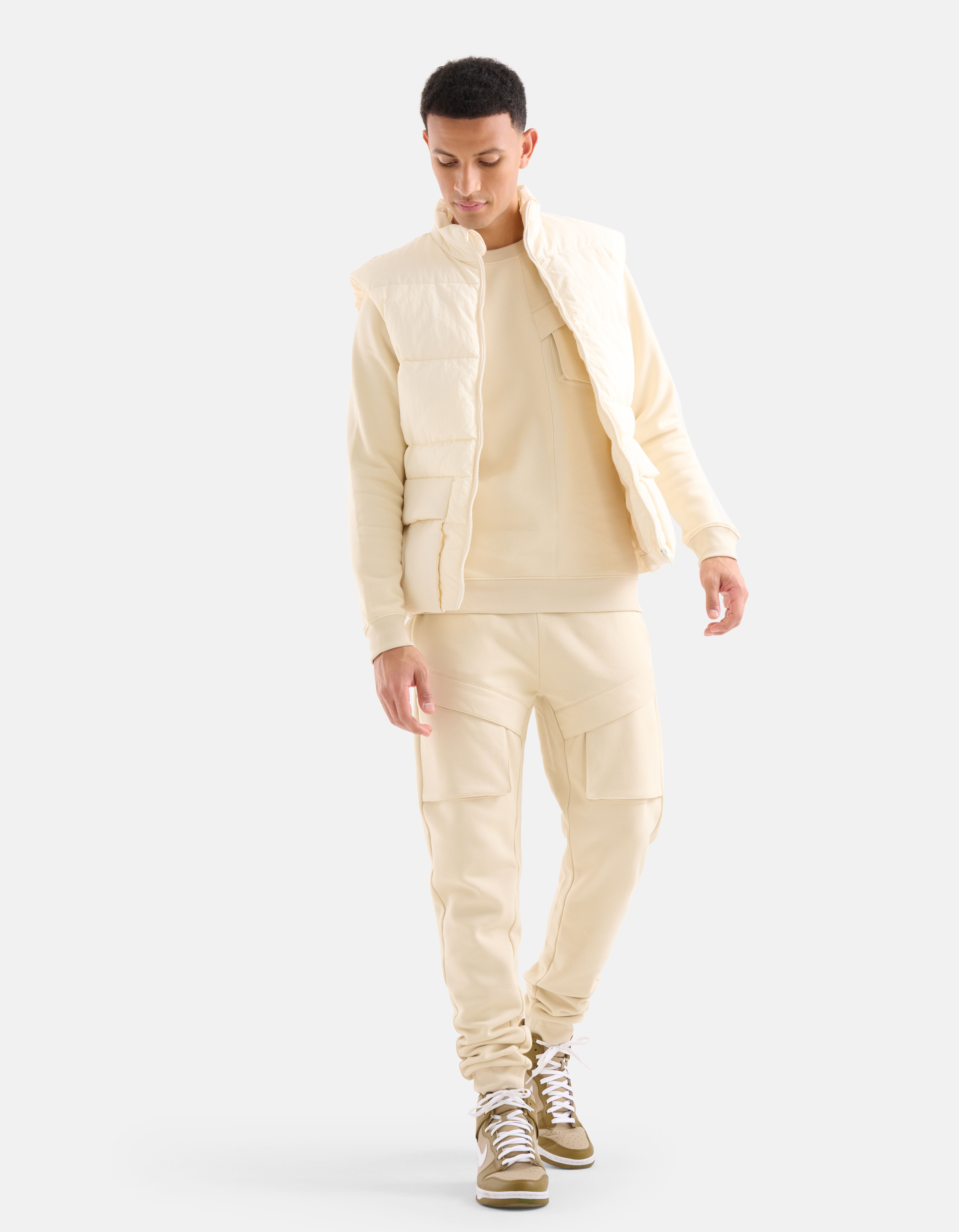 Cargo Joggingbroek Beige Shoeby
