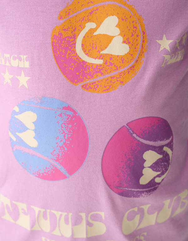 Tennis Artwork T-shirt Lichtroze SHOEBY GIRLS