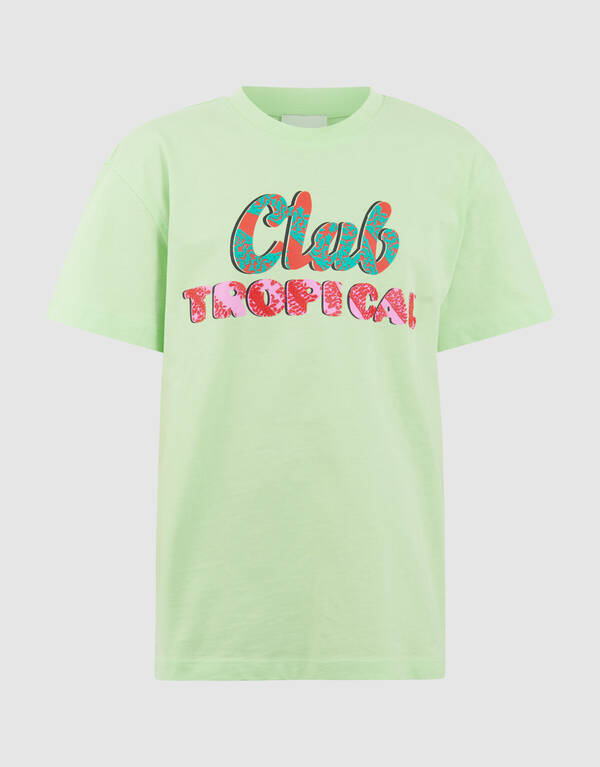 Club Tropical Artwork T-shirt Lichtgroen SHOEBY GIRLS