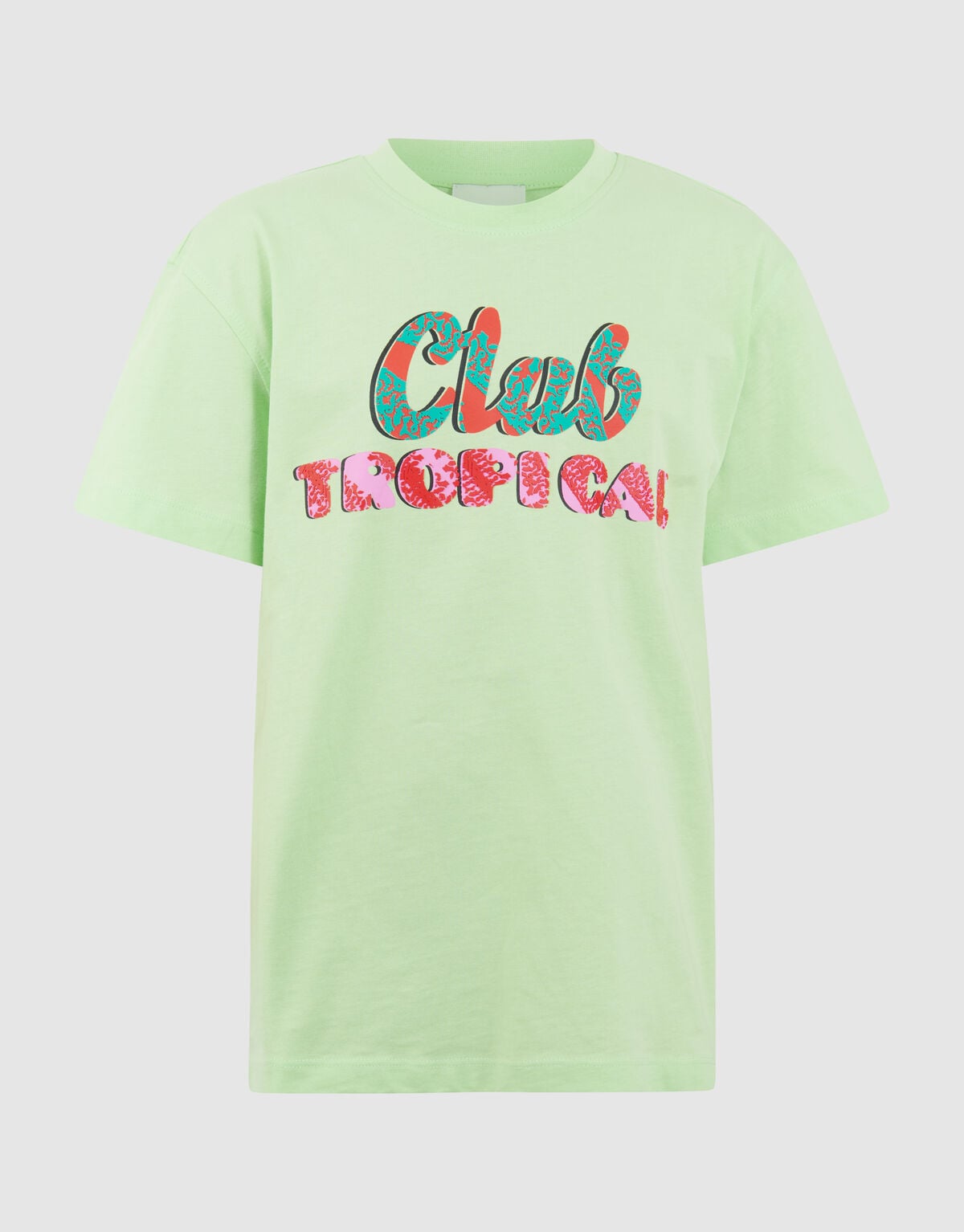 Club Tropical Artwork T-shirt Lichtgroen SHOEBY GIRLS