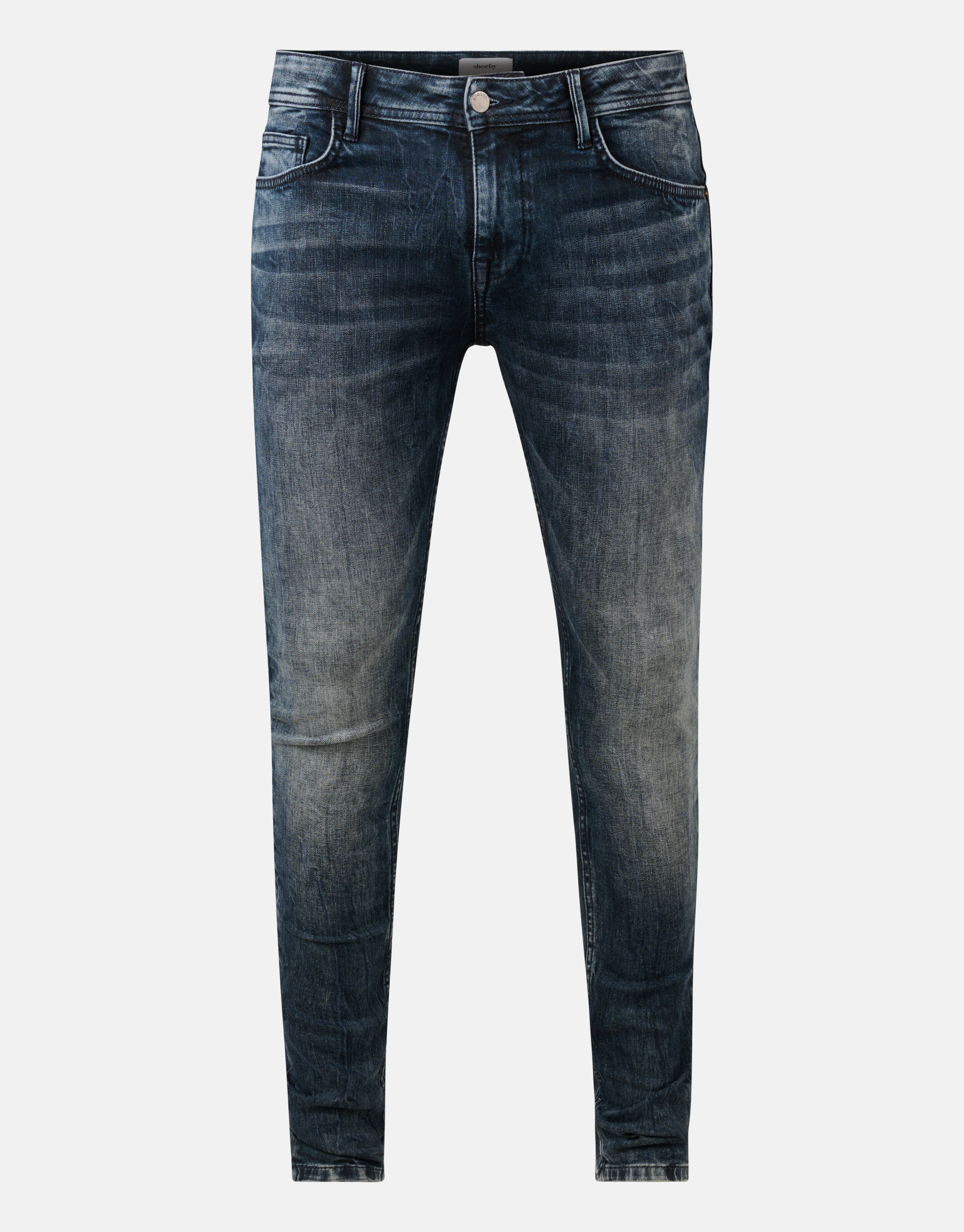Skinny Fit Jeans Blauw/Grijs L34 SHOEBY MEN
