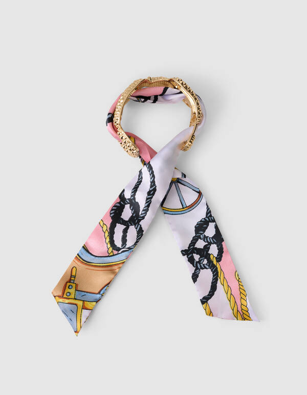 Big Printed Sjaal Armband Roze SHOEBY ACCESSOIRES