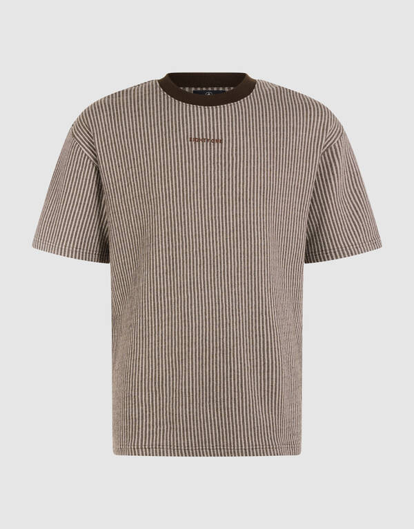Seersucker T-shirt Bruin SHOEBY MEN