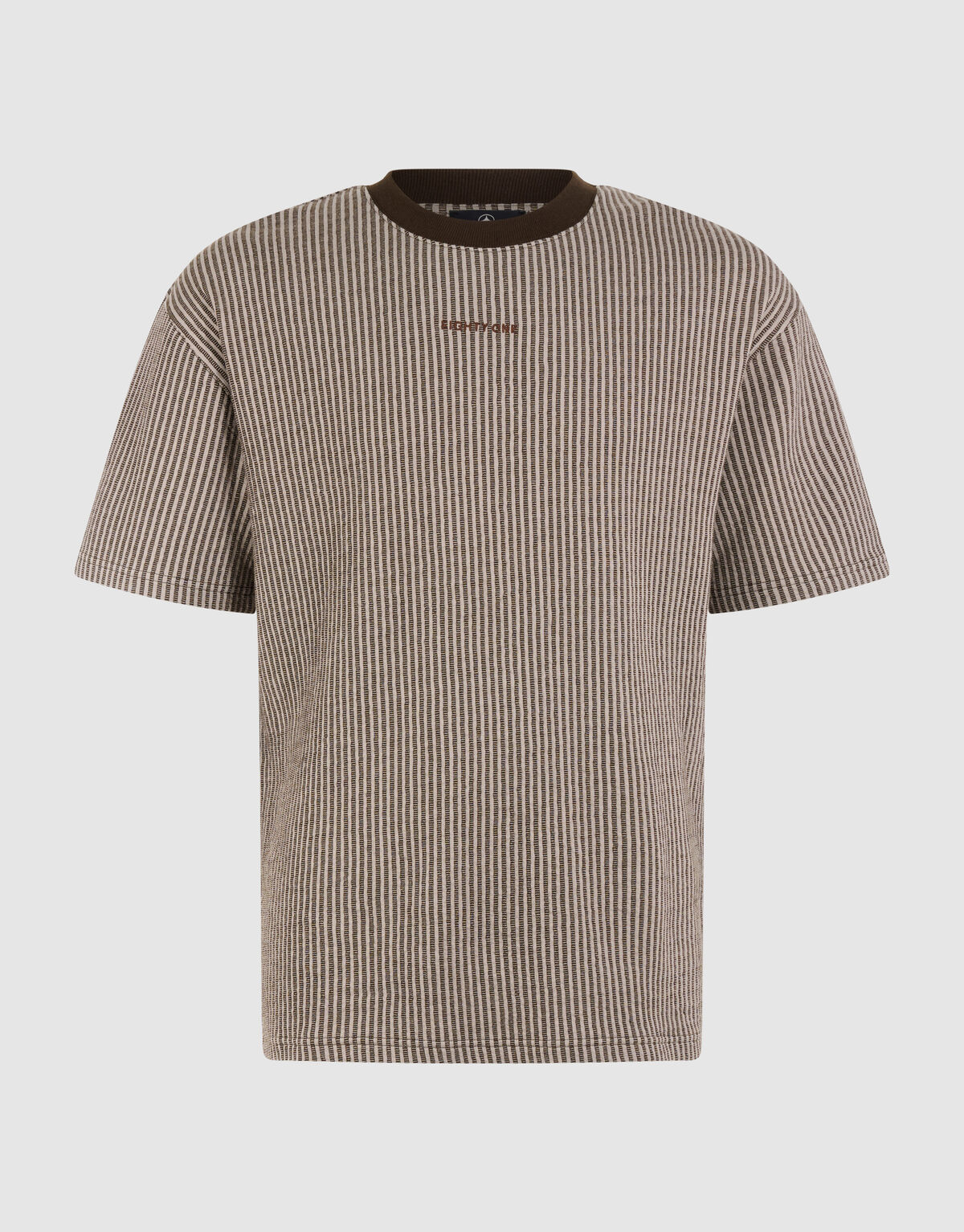Seersucker T-shirt Bruin SHOEBY MEN