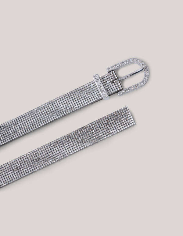 Strass Riem Zilver SHOEBY ACCESSOIRES