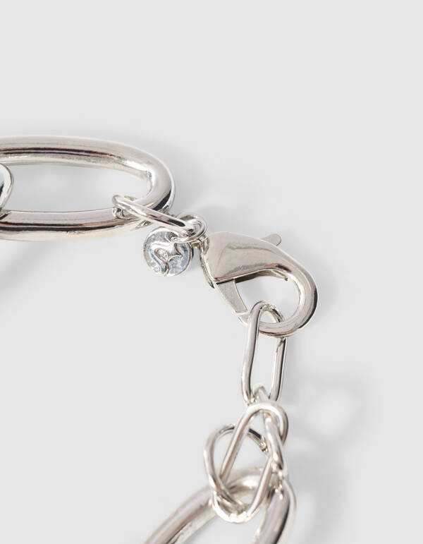 Chain Oval Armband ZIlver SHOEBY ACCESSOIRES