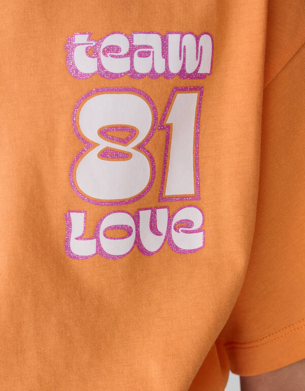 Team Love Artwork T-shirt Oranje SHOEBY GIRLS