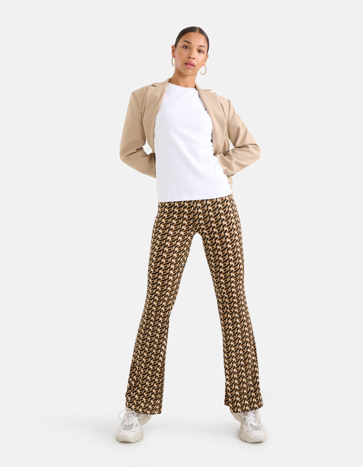 Flared Broek Bruin SHOEBY WOMEN