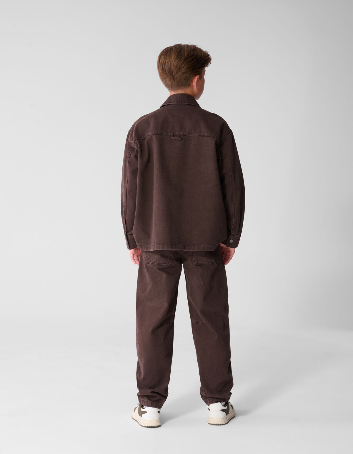 Twill Barrel Fit Broek Donkerbruin SHOEBY BOYS