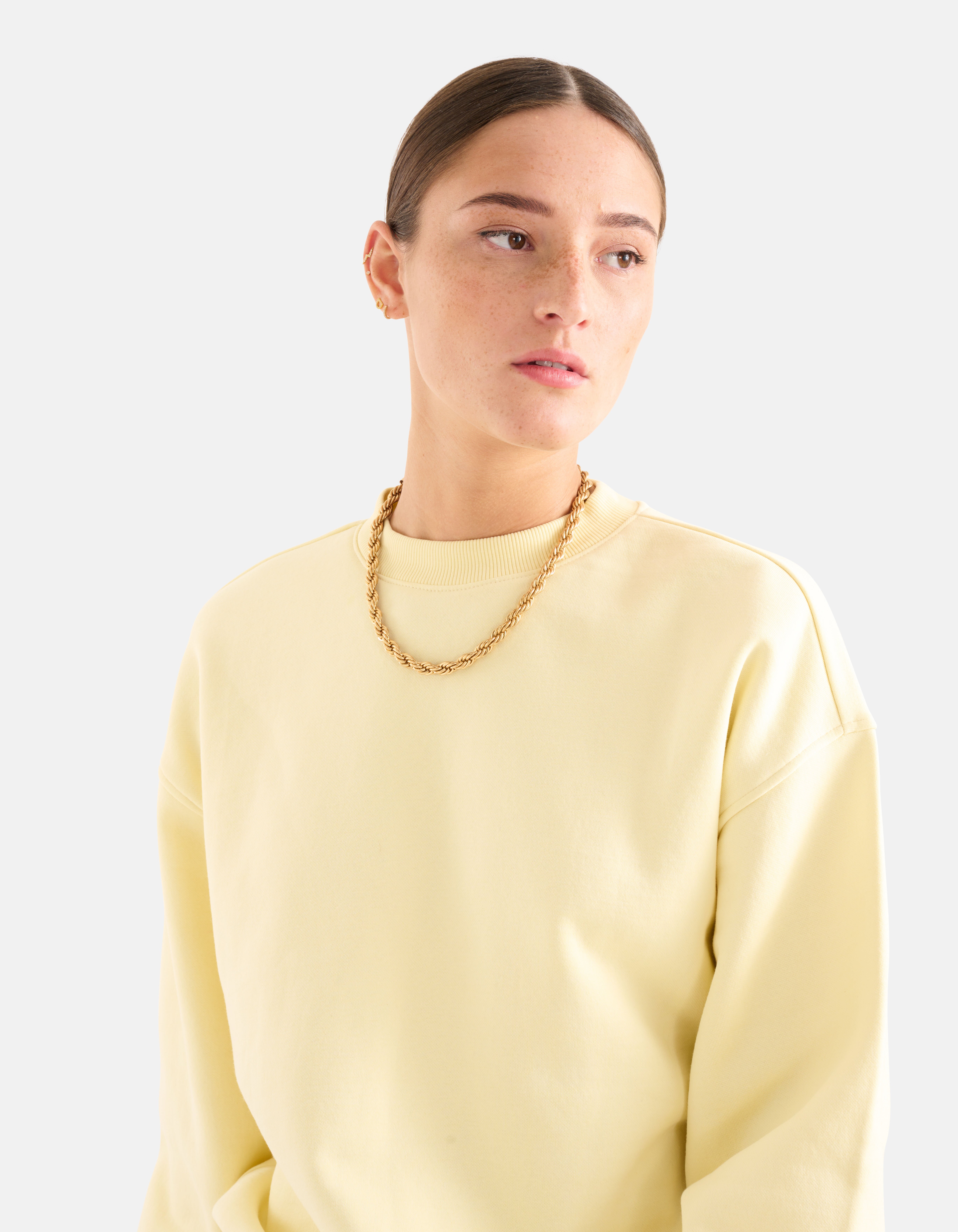 Basis Sweater Lichtgeel Shoeby