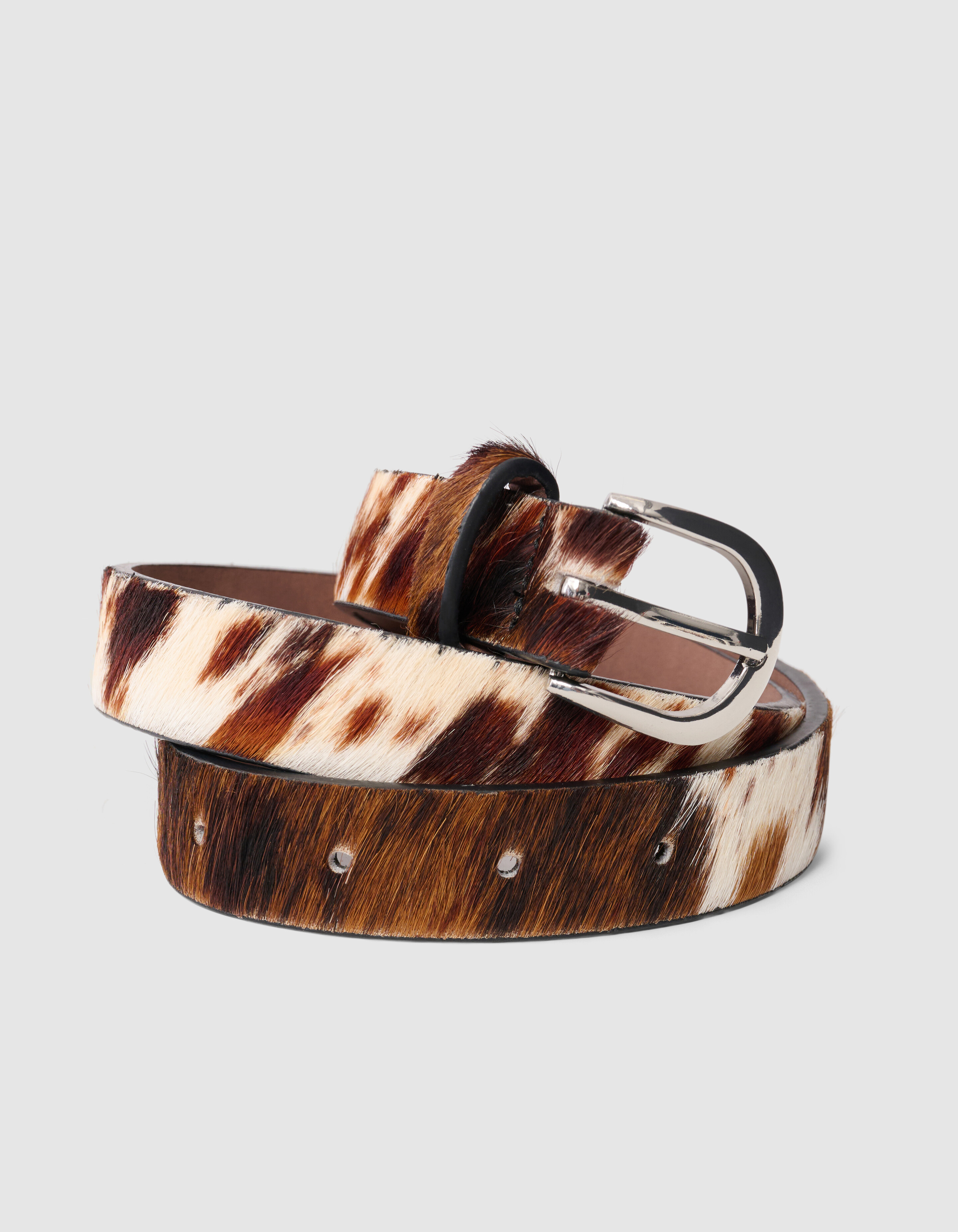 Hairy Cow Riem Bruin SHOEBY ACCESSOIRES