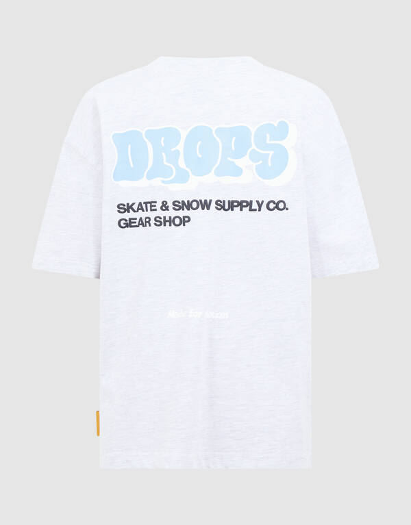 Drops Artwork T-shirt Lichtgrijs SHOEBY BOYS