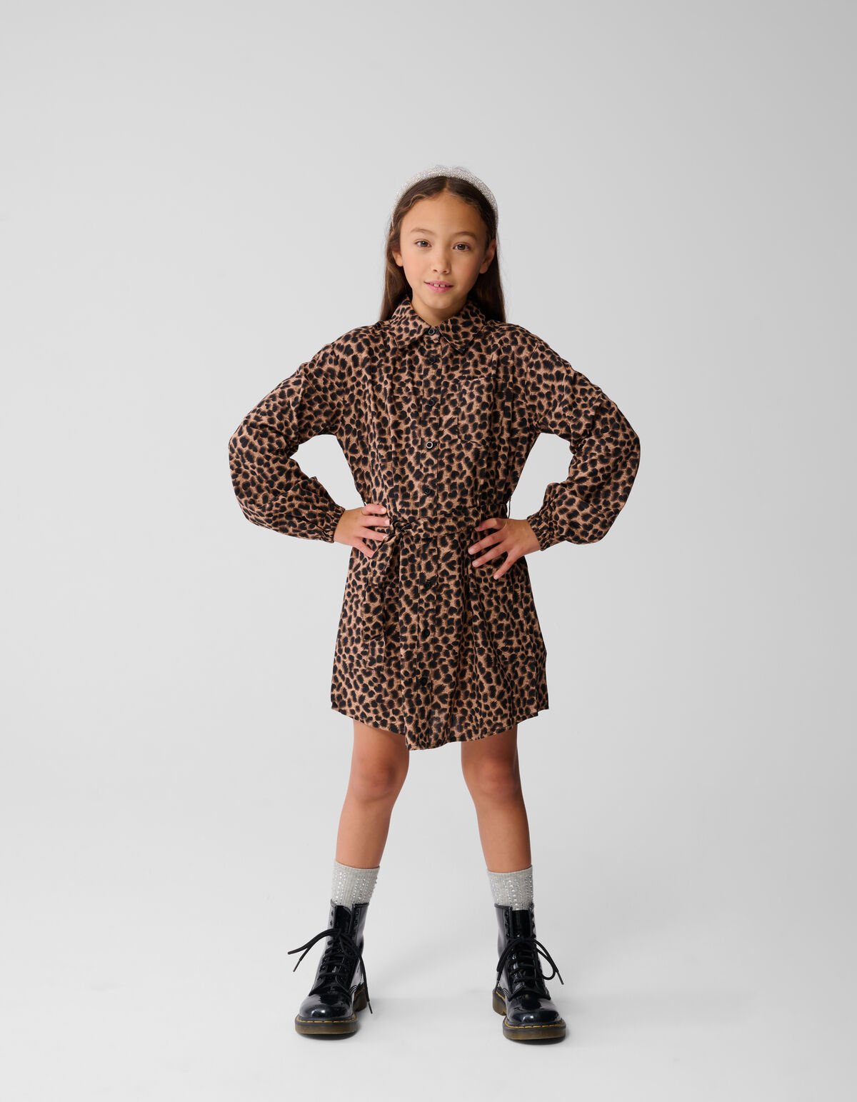 Leopard Mini Jurk Bruin SHOEBY GIRLS