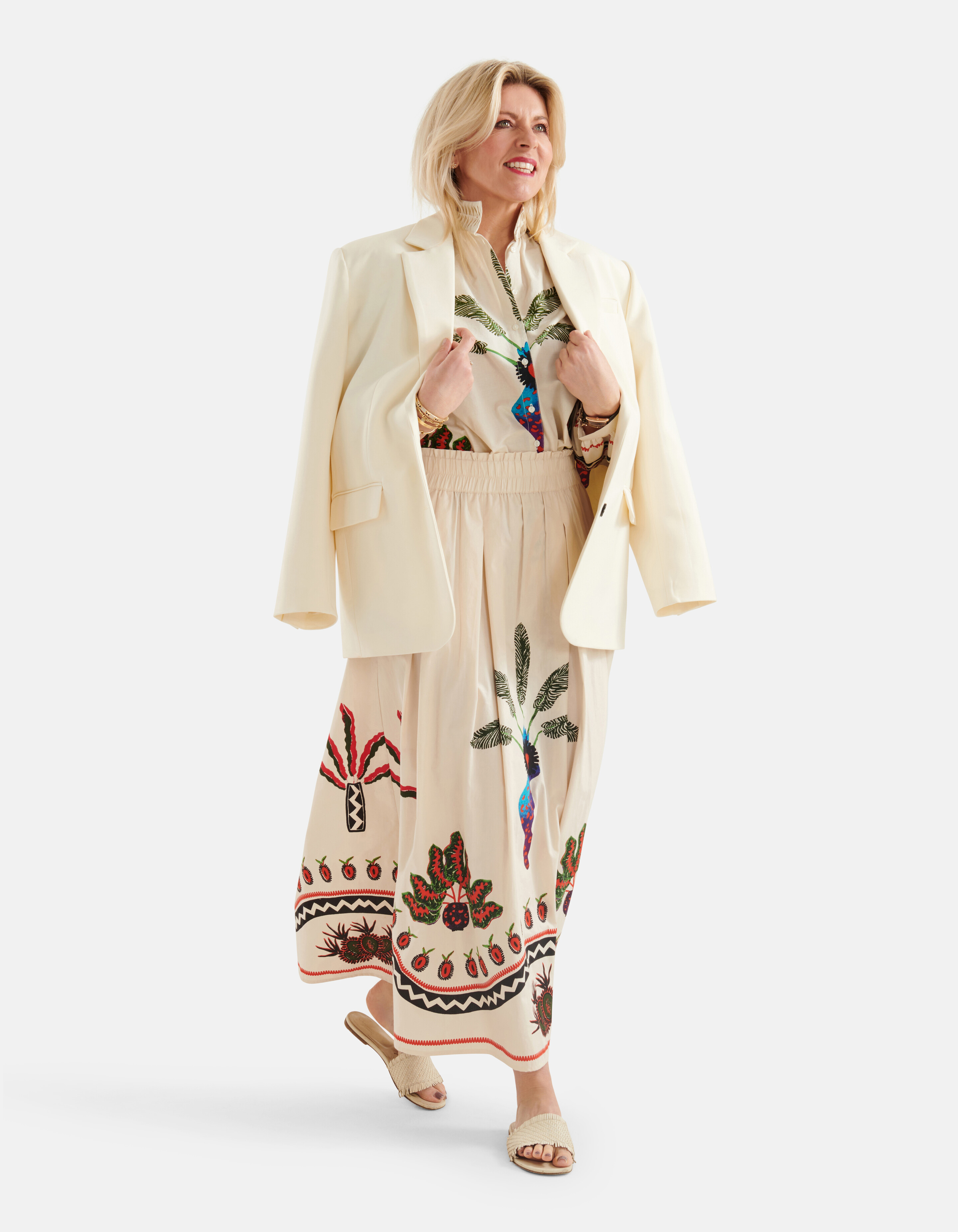 Printed Blouse Gebroken Wit By Lonneke SHOEBY WOMEN