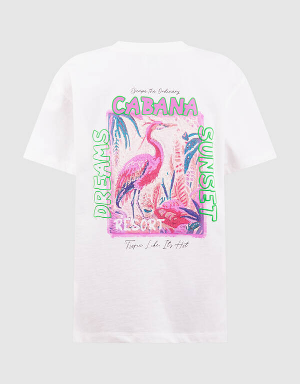 Cabana Artwork T-shirt Wit SHOEBY GIRLS
