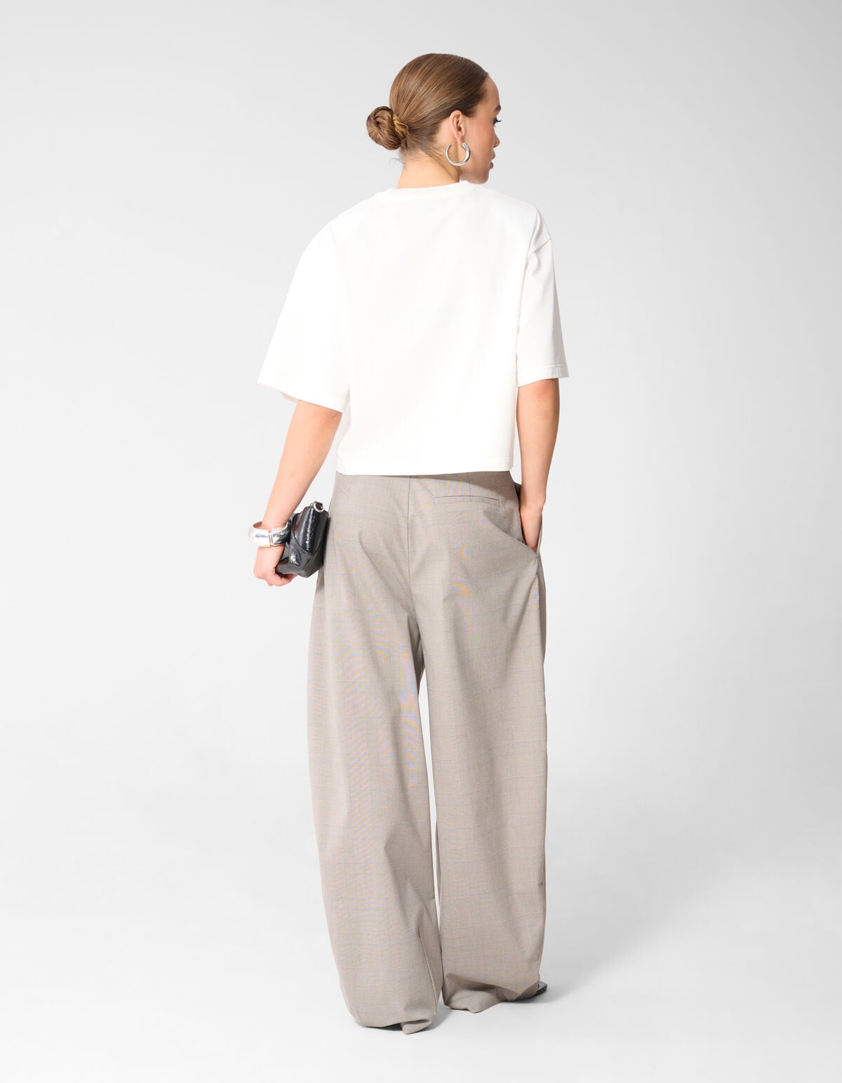 Big Shoulder T-shirt Wit SHOEBY WOMEN