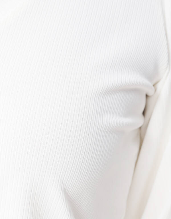 Rib Jersey Top Wit SHOEBY WOMEN