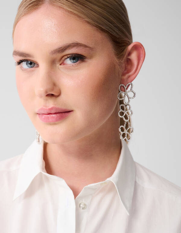 Palm Artwork Blouse Wit SHOEBY WOMEN