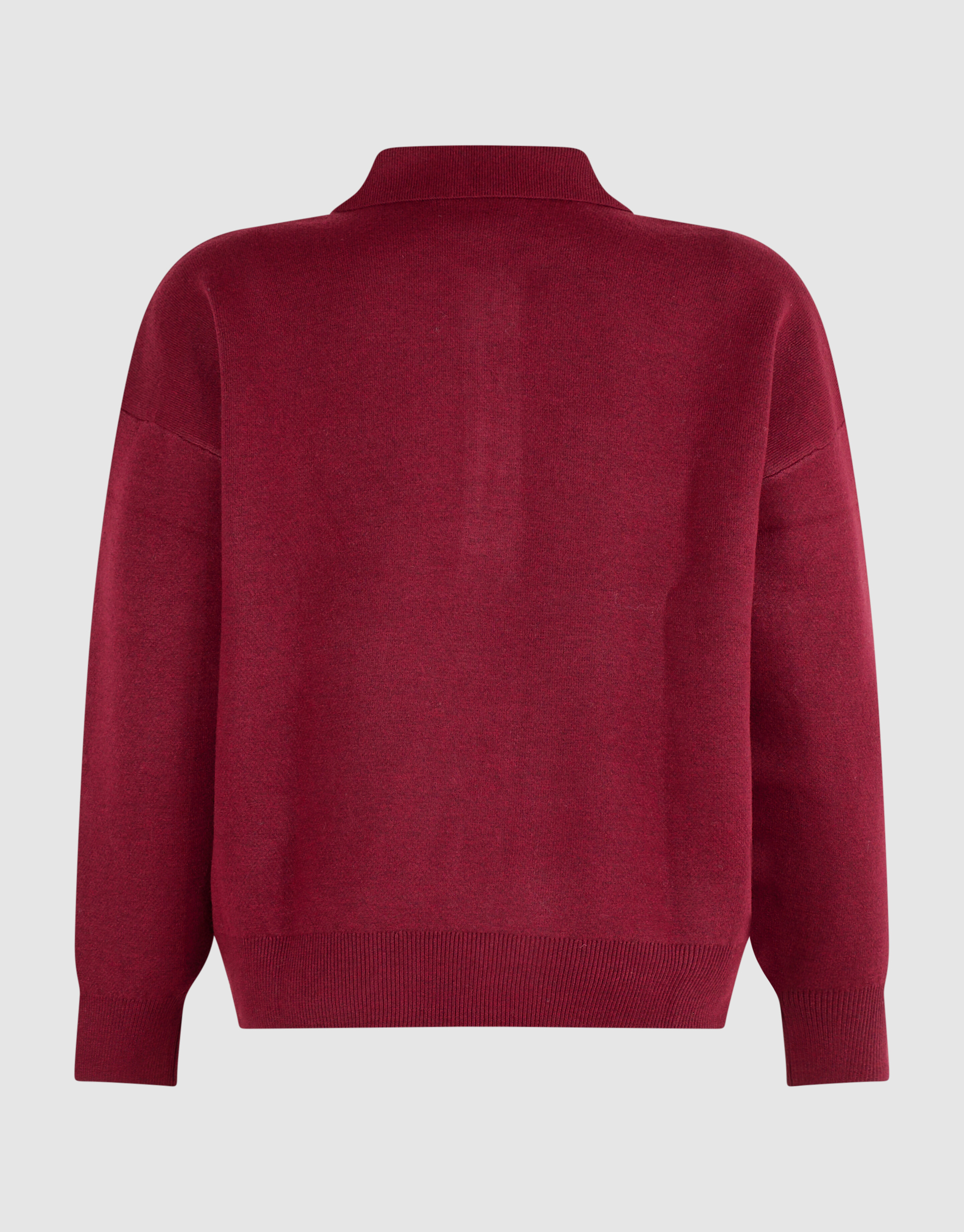 Oversized Polo Gebreide Trui Rood SHOEBY WOMEN