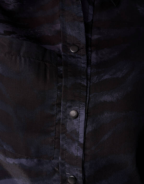 Printed Zebra Blouse Donkergrijs SHOEBY WOMEN
