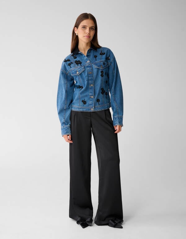 Embellished Denim Jack Blauw By Mieke SHOEBY WOMEN