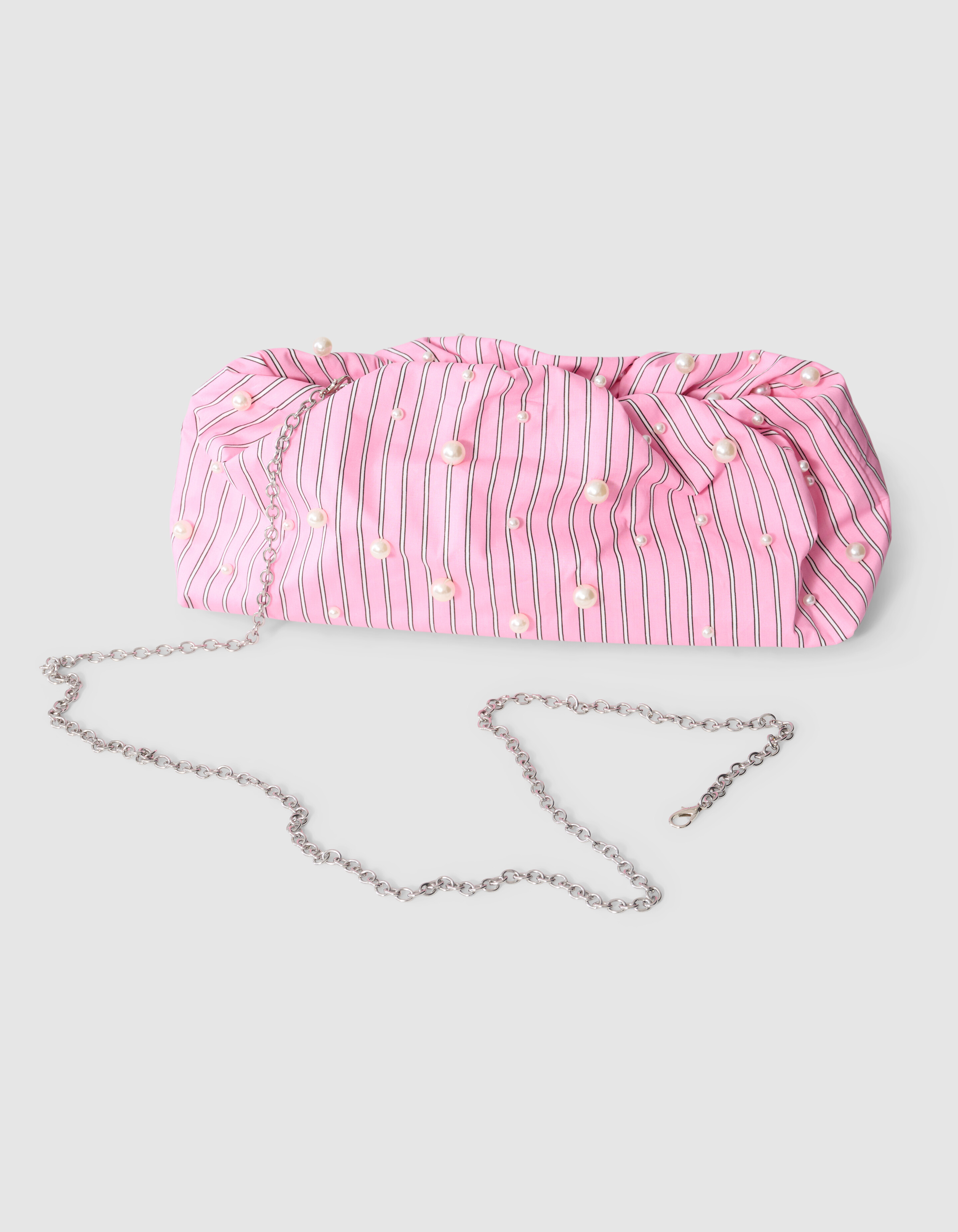 Pinstripe Parel Clutch Lichtroze SHOEBY ACCESSOIRES