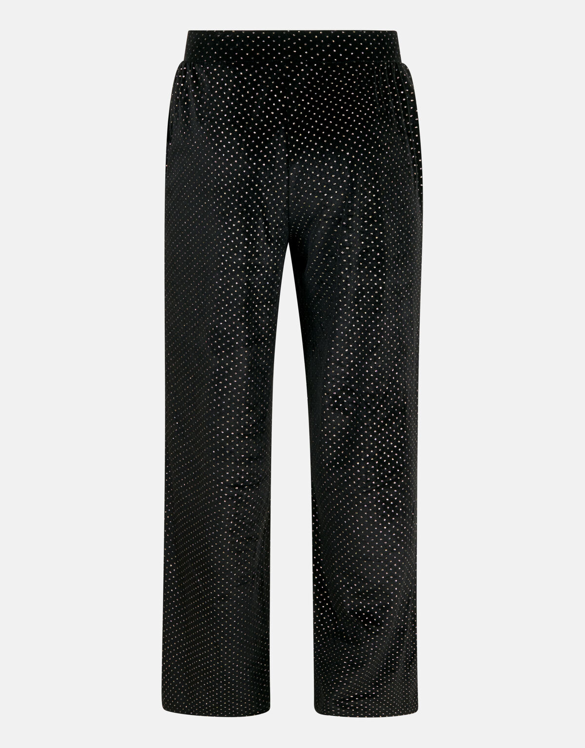 Glitter Wide Leg Broek Zwart EKSEPT