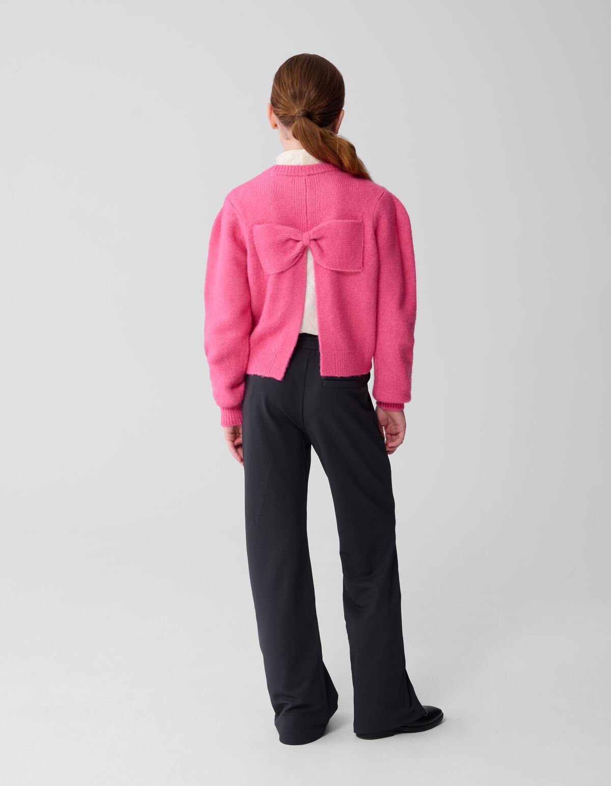 Heart Tape Wide Leg Broek Donkergrijs SHOEBY GIRLS