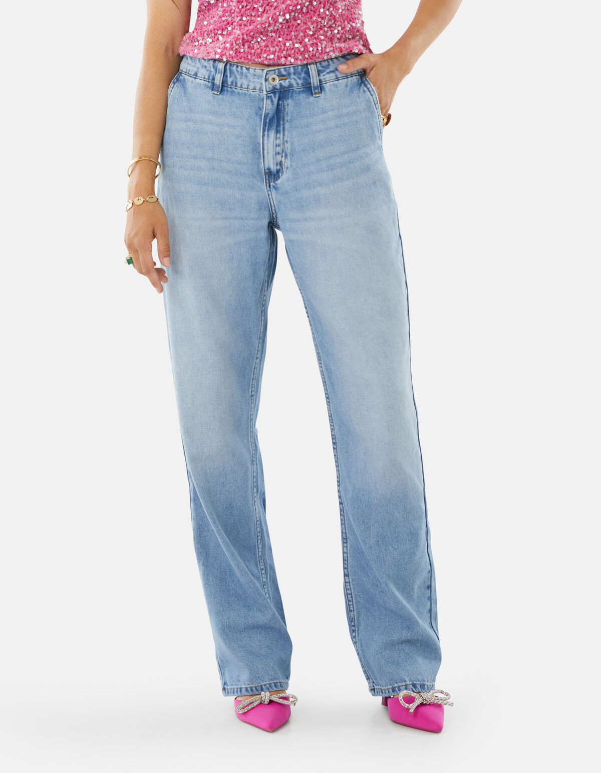 Barrel Leg Jeans Lichtblauw L32 By Lizzy SHOEBY WOMEN