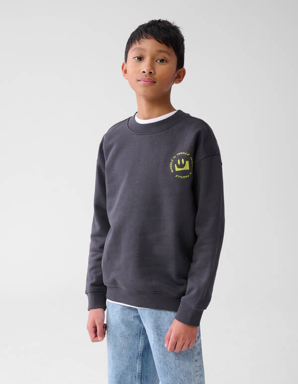 Artwork Sweater Donkergrijs SHOEBY BOYS